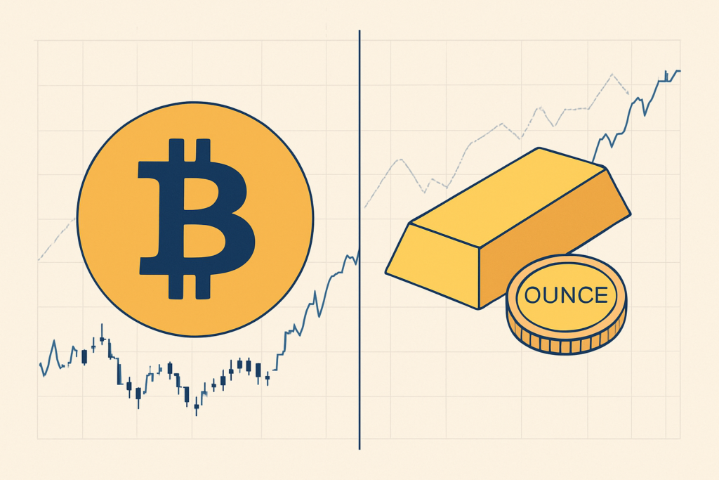 Bitcoin kupuje ponad 18 uncji złota. Co mówi ten wskaźnik? — ilustracja